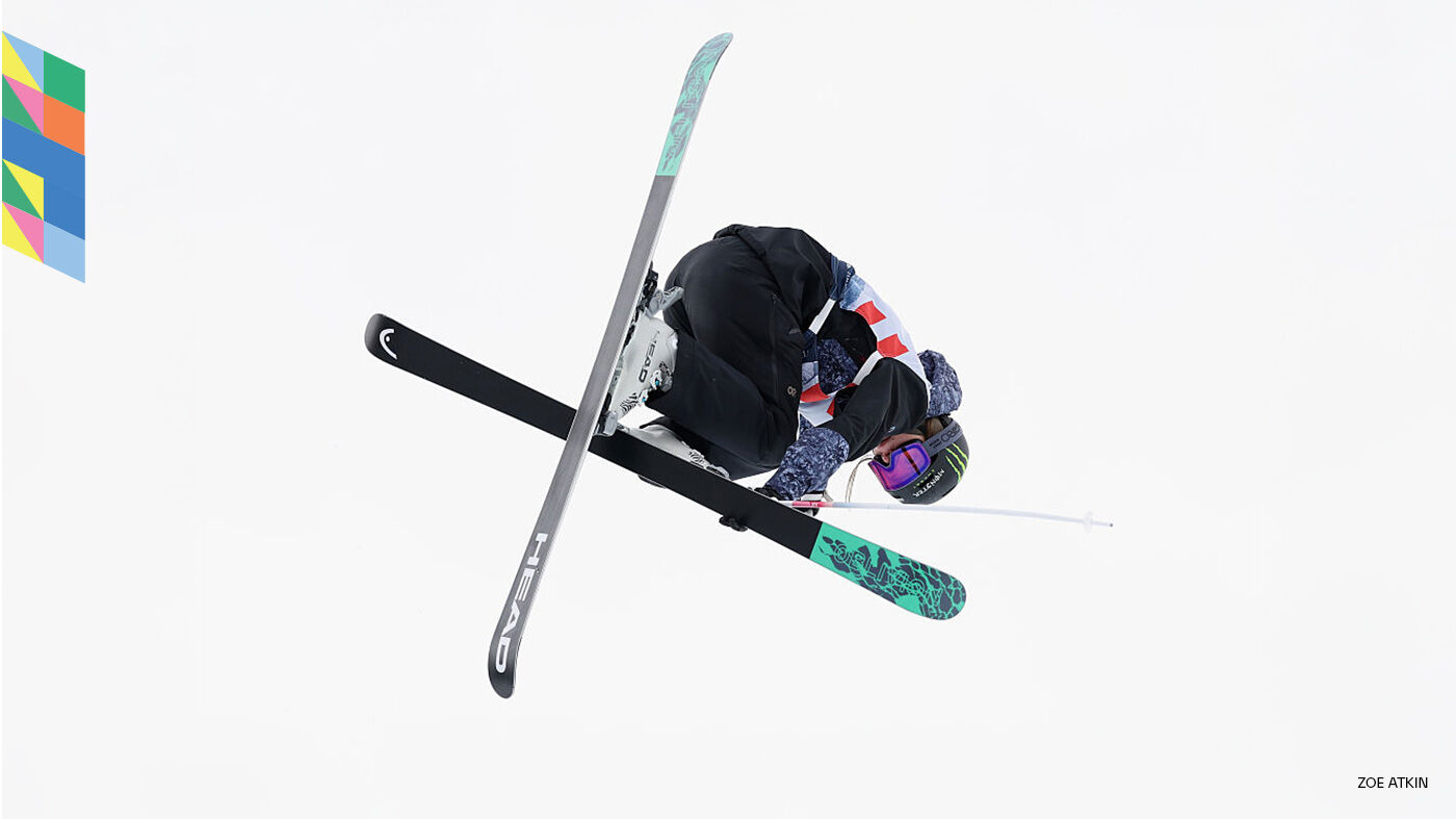 one snow athlete doing tricks